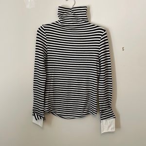 SUNCOO Paris black and white striped turtleneck size small